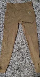 Gymshark fleck legging in size medium color tan